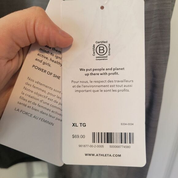Athleta Ultimate Textured Train Top in Gray Size XL NWT - Picture 6 of 6